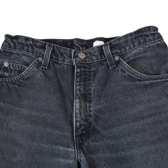 Levi’s 550 Orange Tab Vintage Jeans W28 L26 Black High Rise Taper 90s Nice Fade - Picture 8 of 12